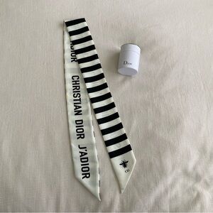 Christian Dior J'adore Striped Mitzah Scarf